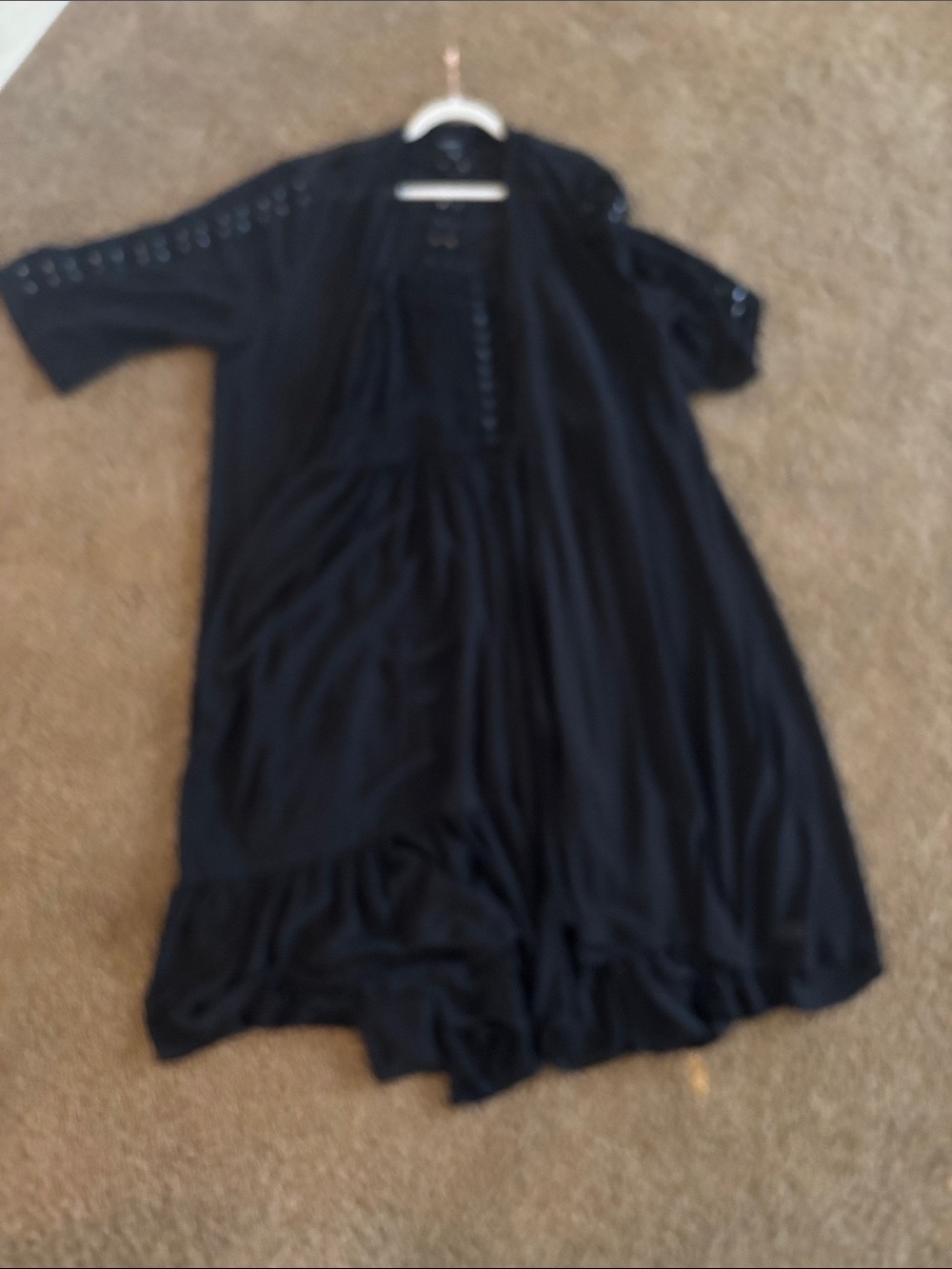 torrid Black Maxi Dress with Eyelet Trim